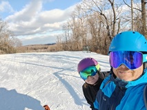 Greg & Daughter Skiing